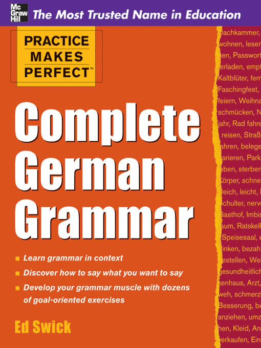 Title details for Complete German Grammar by Ed Swick - Available